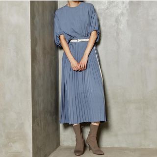 ルシェルブルー(LE CIEL BLEU)のLE CIEL BLEU Georgette Pleated Dress(ロングワンピース/マキシワンピース)