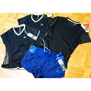 アディダス(adidas)のadidas ランニングセット(Tシャツ(半袖/袖なし))