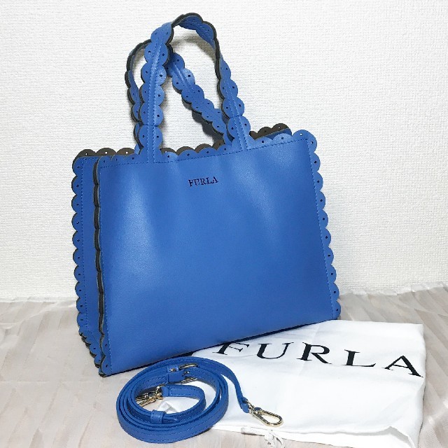 【美品】 FURLA/フルラ マーレット トートバッグ ショルダーバッグ