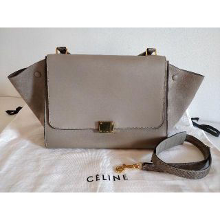 セリーヌ(celine)のセリーヌバッグ　トラペーズ　トープ×パイソン(トートバッグ)