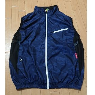 バートル(BURTLE)のカモフラネイビー LLサイズ 空調服 ベスト 単品 バートル 美品！(ブルゾン)