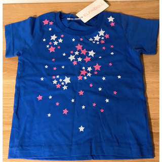 ニシマツヤ(西松屋)の星柄 青 半袖Tシャツ 90サイズ(Tシャツ/カットソー)