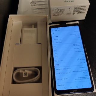 ほぼ新品ファーウェイ HUAWEI honor Note 10 6+64 ブルー(スマートフォン本体)