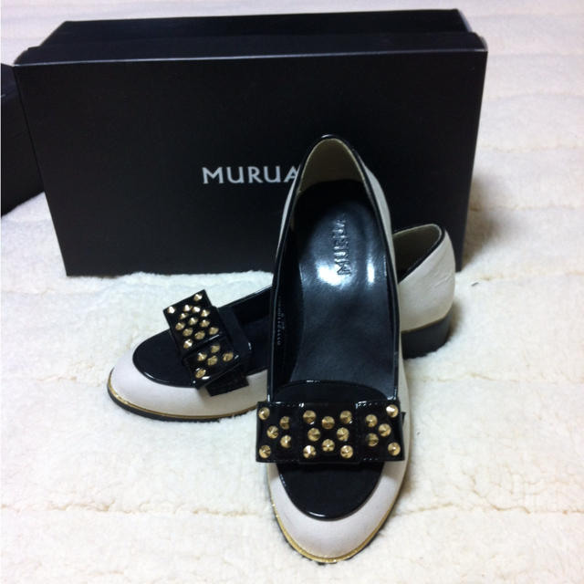 MURUA(ムルーア)のMURUA リボン付きフラットシューズ レディースの靴/シューズ(ローファー/革靴)の商品写真