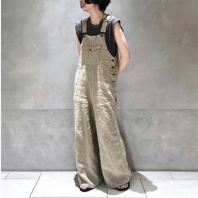 Framework【22SS/WEB限定】美品 ヘビーリネンオーバーオール