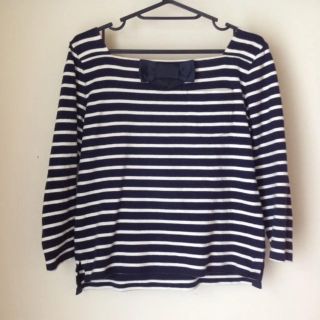 プチバトー(PETIT BATEAU)のPetit Bateau × Masion Kitsune ボーダーカットソー(カットソー(長袖/七分))