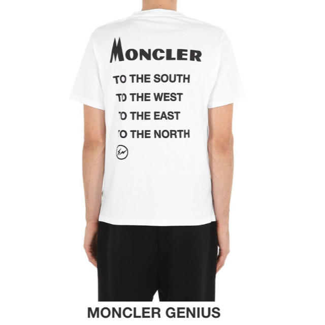 MONCLER 18AWロゴ ホワイト 半袖 Tシャツ size S