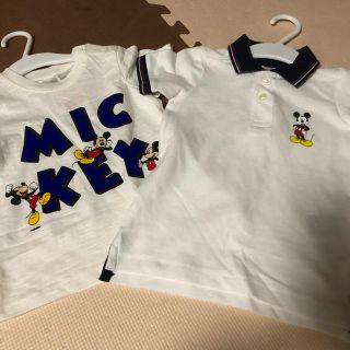 エイチアンドエム(H&M)のミッキー Tシャツ ポロシャツ 2枚セット(Ｔシャツ)