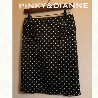 ピンキーアンドダイアン(Pinky&Dianne)のPINKY&DIANNE♡ サテンドット膝丈スカート(ひざ丈スカート)