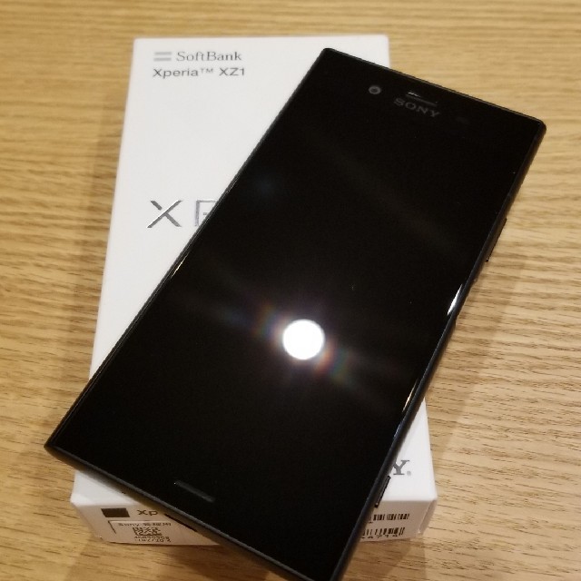 Softbank Xperia XZ1ブラック 使用期間５ヶ月SIMロック解除済スマートフォン本体