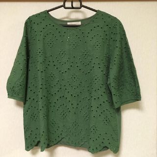 グリーンパークス(green parks)のカットワーク刺繍プルオーバー(シャツ/ブラウス(長袖/七分))