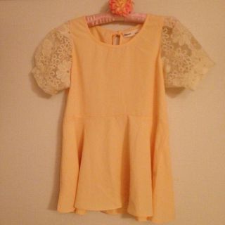 新品☆ペプラム レース チュニック☆(チュニック)