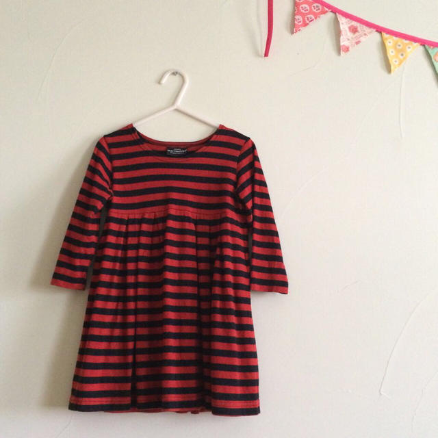 marimekko(マリメッコ)のmarimekko＊ボーダーワンピース キッズ/ベビー/マタニティのキッズ服女の子用(90cm~)(ワンピース)の商品写真