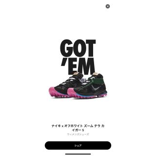 ナイキ(NIKE)のOFF-WHITE×NIKE ZOOM TERRA KIGER 5(スニーカー)