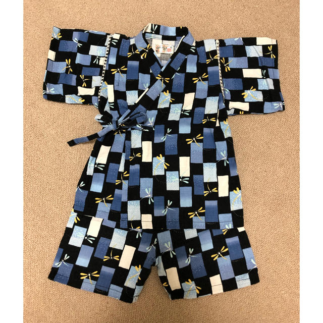 甚平 男の子 サイズ100センチ 綿100% 夏 お祭り 花火 キッズ/ベビー/マタニティのキッズ服男の子用(90cm~)(甚平/浴衣)の商品写真