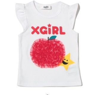 エックスガールステージス(X-girl Stages)の専用！【新品】エックスガール りんごチュール袖フリルトップス 120(Tシャツ/カットソー)