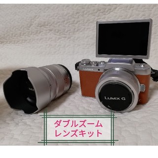 パナソニック(Panasonic)のLUMIX DMC-GF7　ダブルズームレンズキット(ミラーレス一眼)
