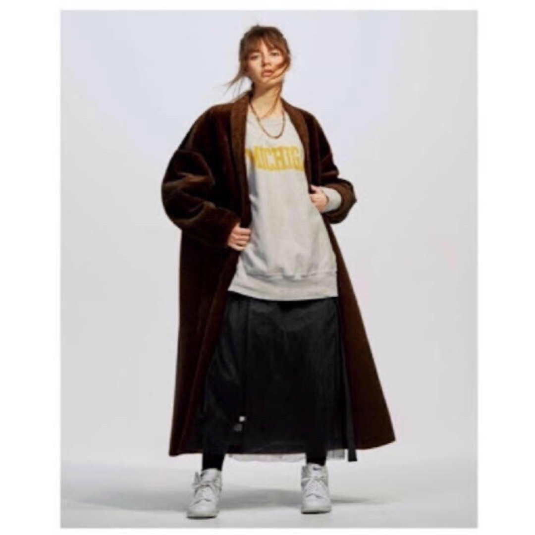 6 roku FAKE FUR SHAWL COLLAR COATunitedarrows