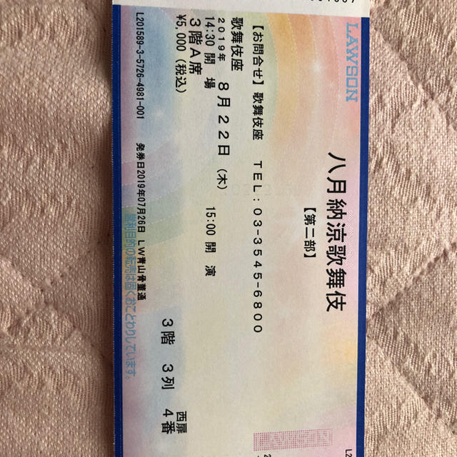 歌舞伎座  八月納涼歌舞伎 チケットの演劇/芸能(伝統芸能)の商品写真