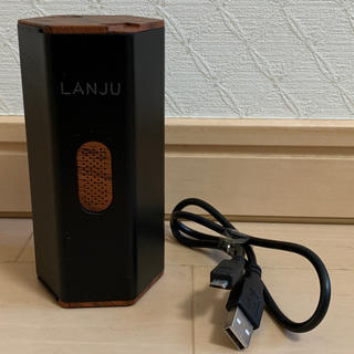新品未使用 LANJU 空気清浄機 コードレス ブラックウッド オゾン(空気清浄器)