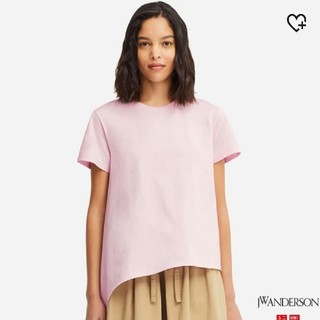 ユニクロ(UNIQLO)の《新品》ユニクロ JWANDERSON アシンメトリー Tシャツ XL ピンク(Tシャツ(半袖/袖なし))