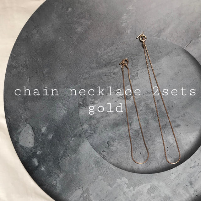 Ameri VINTAGE(アメリヴィンテージ)の再入荷 chain necklace 2sets gold レディースのアクセサリー(ネックレス)の商品写真