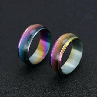 レインボーメタルリング レジン 単品(リング(指輪))