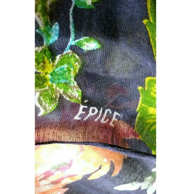 EPICE(エピス)の★SALE★EPICEエピス　リネン花柄ストール レディースのファッション小物(ストール/パシュミナ)の商品写真