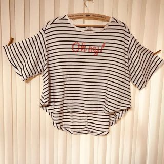 ザラ(ZARA)の美品 ザラ 切り替えに特徴がある ボーダー カットソー Tシャツ(カットソー(半袖/袖なし))