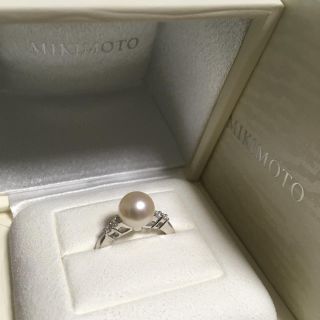 ミキモト(MIKIMOTO)のミキモト パールリング 8.4mm 13号 pt950(リング(指輪))