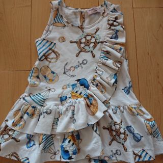 キッズ服女の子用(90cm~)モナリザ　ドナルド　ワンピース