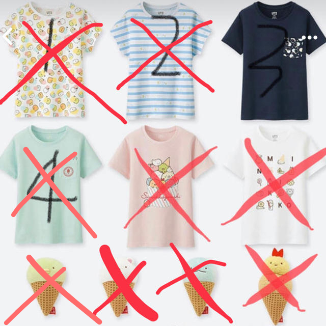 UNIQLO(ユニクロ)のゆずまるく様専用 すみっコぐらし Tシャツ UNIQLO  キッズ/ベビー/マタニティのキッズ服女の子用(90cm~)(Tシャツ/カットソー)の商品写真