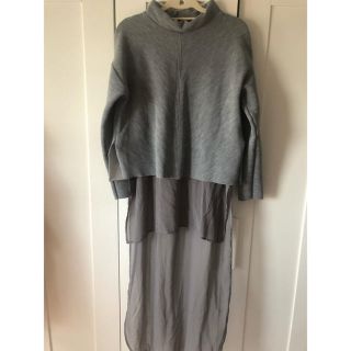 ザラ(ZARA)のZARA シフォン付きトップス(カットソー(長袖/七分))