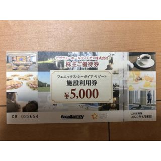 シーガイアリゾート施設利用券5000円×2枚(その他)