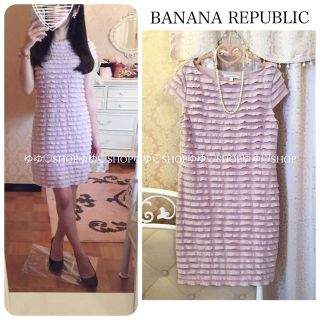 バナナリパブリック(Banana Republic)のフリルティアードワンピース(ミニワンピース)