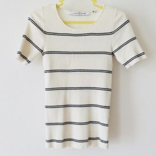 ユニクロ(UNIQLO)のUNIQLO♡ボーダーニット(カットソー(半袖/袖なし))