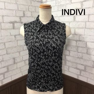 インディヴィ(INDIVI)のINDIVI ノースリーブ ストレッチ シャツ(カットソー(半袖/袖なし))