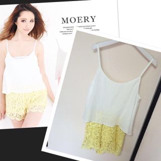 モエリー(MOERY)のmoery♡レースロンパース(ミニワンピース)