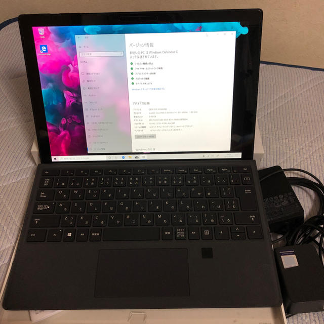 surface pro6 黒+タイプカバー(指紋認証センサー付)