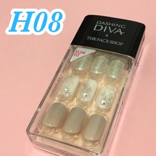 ザフェイスショップ(THE FACE SHOP)の日本未発売！DASHING DIVA MAGIC PRESS  ハンド用 H08(つけ爪/ネイルチップ)