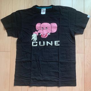 キューン(CUNE)のCUNE Tシャツ［ピンクのゾウさん］Mサイズ/黒(Tシャツ/カットソー(半袖/袖なし))