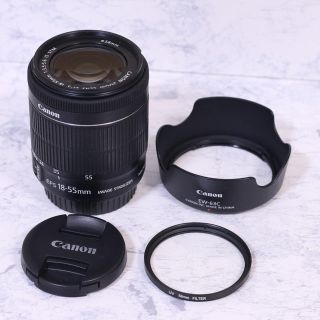 キヤノン(Canon)の【ほぼ未使用】EF-S 18-55mm F3.5-5.6 IS STM＋フード他(レンズ(ズーム))