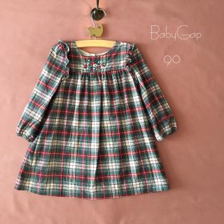 ベビーギャップ(babyGAP)のbabyGap  ベビーギャップ トラッド チェックワンピース*̩̩̥୨୧˖90(ワンピース)