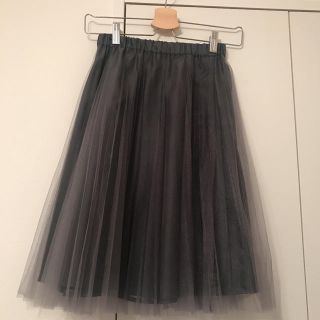 ジルスチュアート(JILLSTUART)のジルスチュアート チュールスカートグレー(ひざ丈スカート)