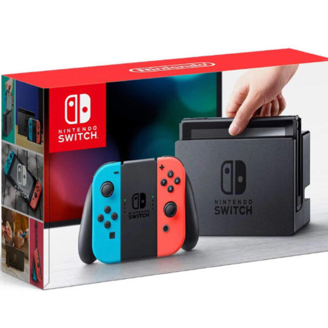 新品⭐︎任天堂　Switch Joy-Con (^_^)ネオンレッド　ブルー