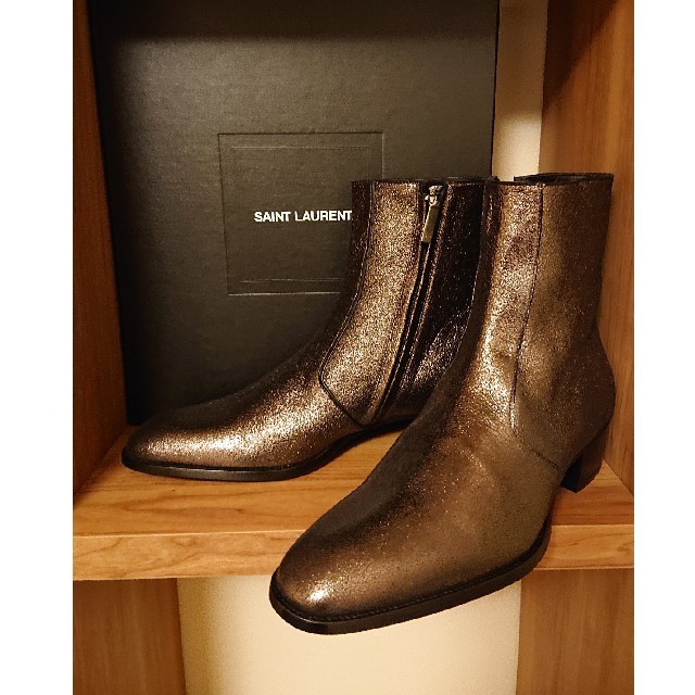 レトロマッチラベル 北欧デザイン 鳥 SAINT LAURENT PARIS 16AW ブーツ