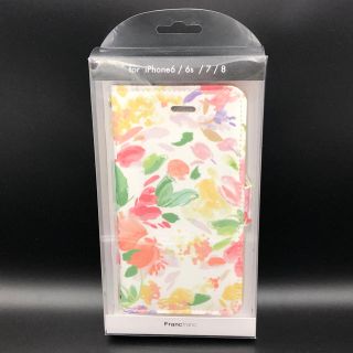 フランフラン(Francfranc)の【新品】Francfranc　iPhoneケース　花柄　手帳型スマホケース(iPhoneケース)