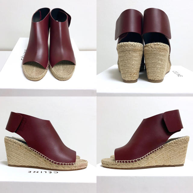 ウェッジサ◲ celine - CELINE エスパドリーユ ウェッジ サンダル 39