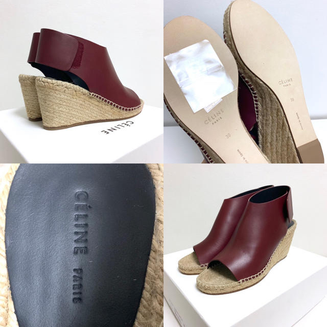 ウェッジサ◲ celine - CELINE エスパドリーユ ウェッジ サンダル 39