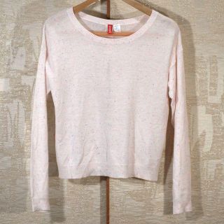 エイチアンドエム(H&M)の【美品】背中Vカット ニット カットソー 長袖 Uネック ニットソー セーター(ニット/セーター)